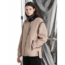 빈폴스포츠 Unisex 베이지부클 퀼팅 배색 라인 점퍼 (BO0939SA1A)