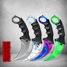 Cs는 칼에 나비를 간다 Karambit 접히는 칼 훈련 칼 칼 선물 balisong 연습 칼은 날카롭게하지 않는 금속|butterfly in knife|knife bladeb, 단일, 1개, ZDA18