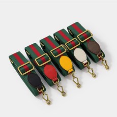 구찌 호환 캔버스 가방끈 둥근헤드 소가죽 웨빙 스트랩 3.8cm