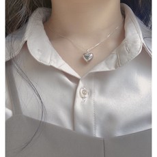실버하트통통목걸이