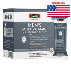 Swisse 멘즈 멀티비타민 슈퍼푸드 블렌드 30포 스위스 Men's Multivitamin 미국 직구 사은품 추가증정, 1개