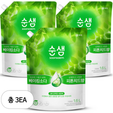 순샘 베이킹소다 피톤치드 리필 세제, 1.6L, 3개
