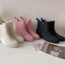 굽있는레인부츠