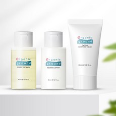 오가닉그라운드 미니어쳐 트래블키트 (워시30ml플러스로션30ml플러스수딩크림30ml), 트래블키트(워시+로션+수딩크림)