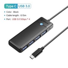 ORICO-c형 USB 허브 3.0 4 포트 USB 허브 어댑터 확장 도크 울트라 슬림 OTG 어댑터 PC 컴퓨터 액세서리 맥북 Pr 02 4 USB 3.0 15cm USB C 상품 이미지