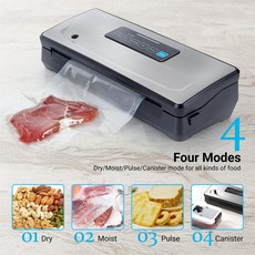 가정용로스터기 INKBIRD INKVS02 진공 실러 포장 기계 식품 저장 가정용 Sous Vide 가방 롤, 03 UK PLUG(220VV), 1개
