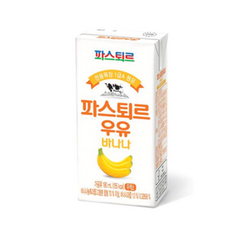 파스퇴르 전용목장 1급A 원유 바나나우유, 190ml, 1개