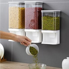 윈프라이스 월마운트 곡물 잡곡 쌀 보관 사료 디스펜서 1000ml