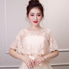 신부 숄 사 레이스 레드 얇은 웨딩드레스 케이프 판초 봄가을 배합 이브닝드레스 외 매치 민소매 나시 가리다 팔뚝