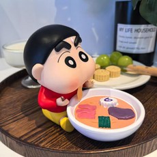 FATTYS 국내 발송 짱구 미니 피규어 차량용 장식품 13CM, 레드, 1개