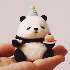 돼지 곰 펠트 귀여운 완성되지 햄스터 재료 동물 양모 수공예 팬더 장난감 찔린 키팅 크리에이티브 않은 펠트, 1개
