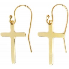 24k순금십자가귀걸이