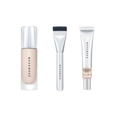 웨이크메이크 워터 벨벳 커버 파운데이션 30ml+비비크림 15ml+파운데이션브러시, 1개, 19호+비비크림