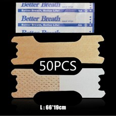 50 조각 안티 코 고는 스트립 쉽게 더 나은 호흡 66x19 55x16mm 오른쪽 거 중지, 02 Better Breath L, 1세트