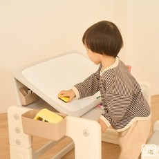 베네베네 스마트 플레이 유아 아기 자석 블럭 보드 화이트보드 높이 각도 조절 책상 의자 세트