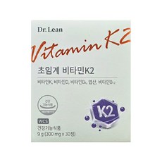 [공식] 닥터린 초임계 비타민 K2, 1개, 30정