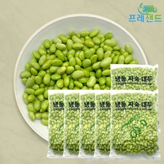 진보종합상사 탈각 냉동 자숙 대두 탈피 에다마메 깐콩 풋콩 완두콩 깍지콩 청대콩 주전부리 안주용, 6개, 500g