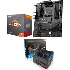 INDRAL Micro Center AMD Ryzen 5 3600 데스크톱 프로세서MSI B550 게이밍 GEN3 마더보드 및 파워스펙 650W - amd3600