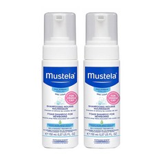 Mustela 무스텔라 뉴본 베이비 인펀트 폼 샴푸 5.07oz(150ml) 2팩 Foam Shampoo for Newborns Baby, 2개