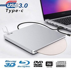 EOM 외장형 3D Blu Ray DVD 드라이브 USB 3.0 및 Type-C Blu Ray CD DVD 드라이브 플레이어 울트라 슬림 슬롯 - E040308CSW1T4V9, 기본