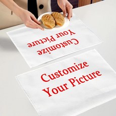동물 치타 꽃 잎 반원형 린넨 플레이스매트 식사 쿠션 다이닝 룸, A.30x40cmX2pc, 1개