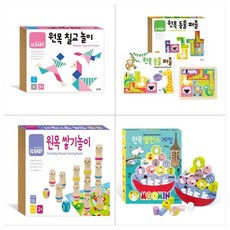 [문구세트/블루래빗]아이큐 베이비 원목놀이 세트 전4권