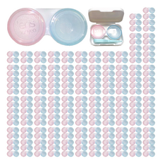 렌즈소녀 캔디 소프트 렌즈케이스, 200개, 핑크+블루