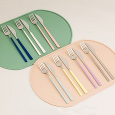 메종오브제 1+1 시에르 늘봄 양식기 디너 포크나이프 1인 세트(4P) 7color, 퍼플 X2, 2개