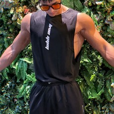 똑소녀 남자 헬스복 헬스나시 짐웨어 민소매 등라인 운동복 상의 5color