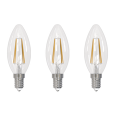 LED E14 4W 촛대구 디밍 밝기조절 에디슨 올빔 전구, 전구색, 3개