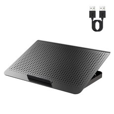 게이밍 노트북 쿨러 팬 USB 냉각 패드 노트북용 스탠드 14 인치, BK-A, BK-A, 1개