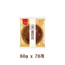 (라이프솔루션)삼립정통 밤만쥬 왕만쥬 60g 어린이집 아이들간식 가을과자, 70개