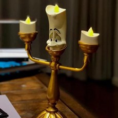 미녀와야수 캔들 스탠드 루미아 LED무드등 세트 그레이스 워커 알람 발렌타인 데이 금빛 촛대등 어린이선물, 단품, 단품