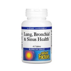 Natural Factors Lung Bronchial Sinus Health 호흡 45 타블렛 정, 1개, 45정