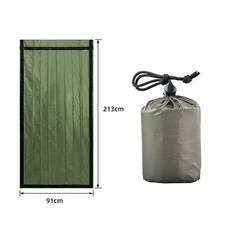스포츠 야외 캠핑 하이킹 어드벤처 텐트 침낭 PE 알루미늄 막 비상 침낭 절연 습기 패드, 1) green, 1개