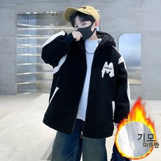 비엔스 스카이 남아 기모 외투 초등생 방풍 뽀글이 캐쥬얼 점퍼 M글 운동복 보온 두툼 추리닝 후리스집업 (MXHMMY)