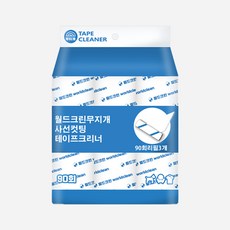 월드크린 무지개 테이프 크리너 리필 3롤 사선 컷팅 테이프 클리너 롤러 돌돌이, 1개