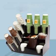 컵정리함 카페컵정리함 카페컵홀더 카페멀티정리함, 2단 8구 디스펜서B, 1개