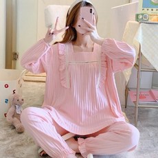 임산부 잠옷 임부잠옷 수유잠옷 임산부잠옷 수유복 홈웨어 fdfklak spring 면