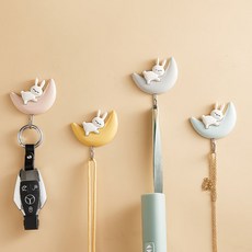 GEMBUTT 다용도 달토끼 욕실 주방 접착걸이 후크 4p, 1개