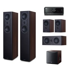 야마하 RX-V4A + 미션 LX-4 MK II 5.1채널스피커(LX1/050), 5채널(블랙), SW050(월넛)