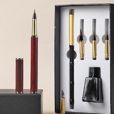 AIRASI 사경펜 세필 붓펜 얇은 고급 만년필형 경전 따라쓰기 서예 필사 불교공부 선물세트