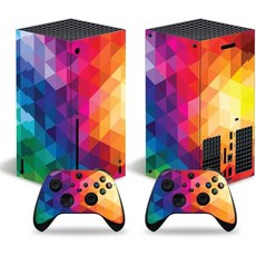 Xbox 시리즈 X 콘솔 컨트롤러용 스킨 스티커 마이크로소프트 X용 보호 랩 비닐 （ 밀크웨이 ）용 커버 페이스 플레이트 풀 세트 730679, Silver, 1개