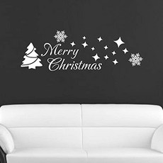 NMT 크리스마스 트리 스티커 겨울 눈 벽 데칼 메리 크리스마스 따옴표 [Large- White Christmas Tree] - P007107YKCQK266, Large- White Christmas Tree