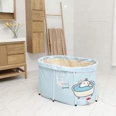 이동식 접이 욕조 어린이 아동 폴딩 가정용스파, 하늘토끼(파랑)