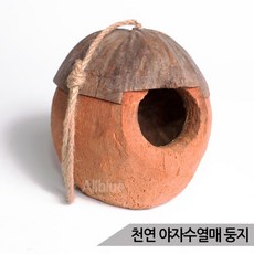 올블루 천연 야자수열매둥지 소형앵무새둥지 새둥지 잉꼬둥지, [단일상품]