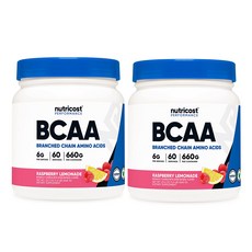 뉴트리코스트 BCAA 보층제 라즈베리 레몬에이드 660g 1+1, 2개