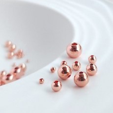 14K 핑크 볼 비즈 부자재 10개입 5.0 mm, 단품