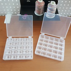 쇼핑앤퍼니 보빈케이스 북알케이스 빈케이스 공업용보빈보관가능, 빈케이스 25칸