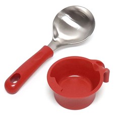 토탈하우스 bogen 보겐 멀티스푼 + 멀티스푼받침 세트, 1세트, 루비레드